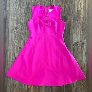 Kate Spade Kite Bow Crepe Dress Snapdragon Hot Pink Womens 6 Lined Barbie Swifty